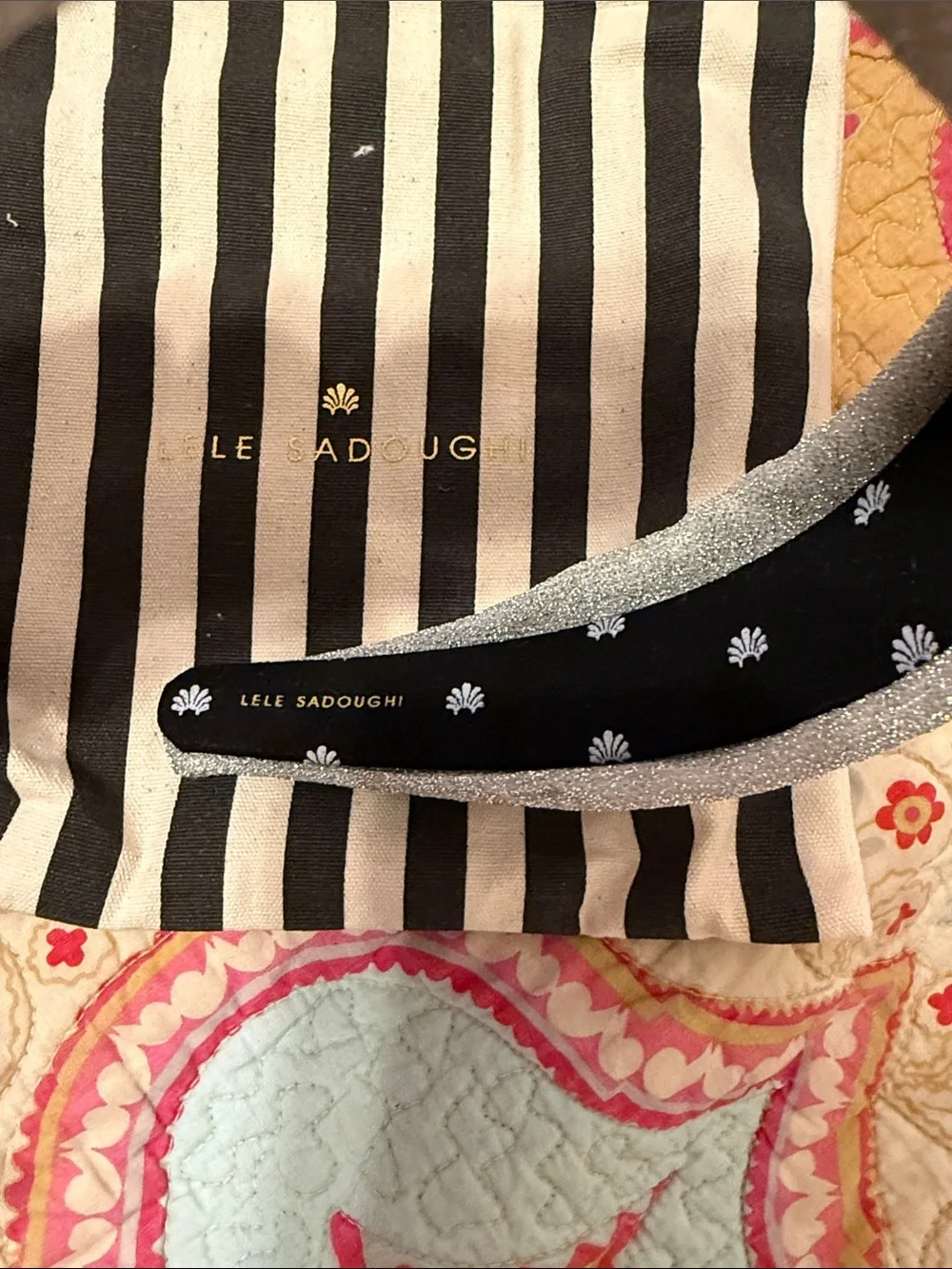 Lele Sadoughi easy pouch knot
